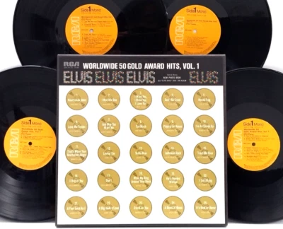 Elvis Presley - Worldwide 50 Gold Award Hits Vol 1 4LP BOX 1970 Japan RCA - Image 1 of 3