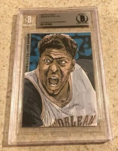 Tarjeta de boceto artístico original de Anthony Davis Pelicans Lakers Beckett BAS verdadera 1/1 - Imagen 1 de 2