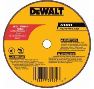 Dewalt 4 x 1/16 x 5/8 Typ 1 Aluminiumoxid Trennscheibe (BOX MIT 25) DW8722 - Bild 1 von 1