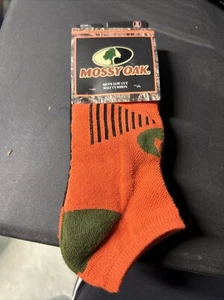 3 Pair Mossy Oak Cushioned No Show Socks Mens Large 6-12 Orange Black Green - Picture 1 of 3