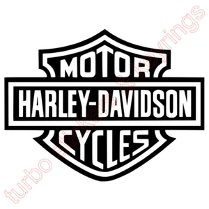 HARLEY DAVIDSON VINYL STICKER 8 COLOURS BIKE CAR LAPTOP WINDOW JDM 160MM x 121MM - Picture 1 of 2