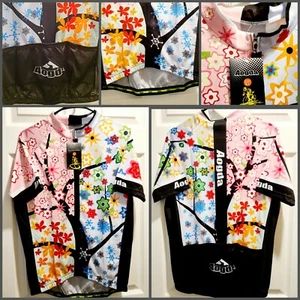 Aogda Cycling Jersey Womens XL New with tags Floral 4 Seasons Zip front - Picture 1 of 9