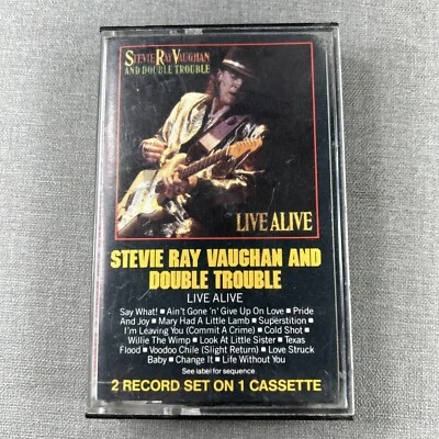 Stevie Ray Vaughan & Double Trouble - Live Alive ~ Cassette Tape - Image 1 of 4