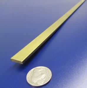 360 Brass Flat Bar 1/8" Thick x 1/2" Wide x 60.0" Length - Picture 1 of 12