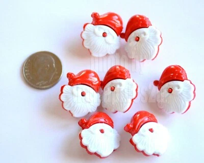 Santa Claus / Santa Face Shank Button Embellishments / Holiday Collection - Image 1 of 3
