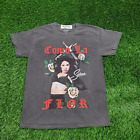 Selena-Quintanilla Tejano Music Shirt Womens S/M-Short 19x25 Gray Como-La-Flor