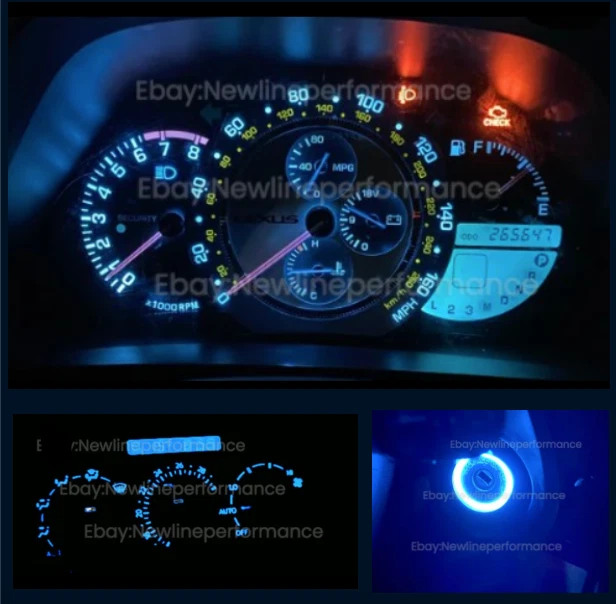 Cluster azul hielo/control de clima/llavero bombillas LED para Lexus IS300 2001-2005 Foto 1 de 1
