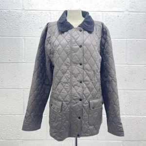 URBAN DIVA GREY QUILTED COAT FARMERS JACKET LIGHT PADDED COLLAR Y2K UK 18 - Picture 1 of 6