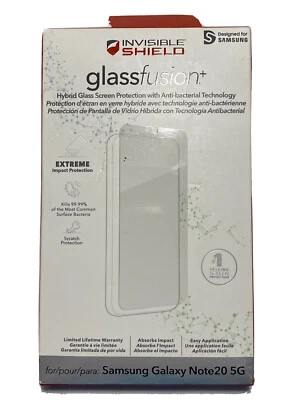 ZAGG Invisible Shield Glassfusion+ for Samsung Galaxy Note20 5G. New  - Image 1 of 2