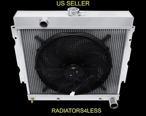 CHAMPION 3 ROW ALUMINUM RADIATOR 16" FAN 63-69 DODGE MOPAR CARS 22" CORE 318 360 - Picture 1 of 3