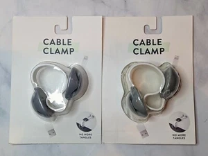 2 Pack S Shaped Cable Clamps Cord Organizer Holds Up To 3 Cables Each - Picture 1 of 9