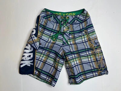 Zoo York board shorts green & blue plaid boys's sz 28  (youth 14) - Image 1 of 4
