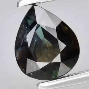 0.98 Ct Natural Bluish Green Sapphire Unheated Nigeria Pear Shape Loose Gemstone - Picture 1 of 2