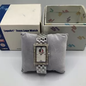 Florida State Seminole Ladies 22mm Watch Silver Tone Stone Rectangle MOP - NEW - Picture 1 of 12