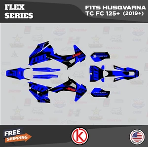 Graphics kit for Husqvarna TC125 TC250 FC250 FC350 FC450 2019-2022 -Flex blublk - Bild 1 von 6
