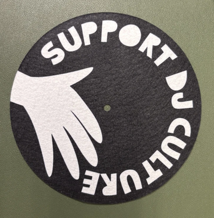 Support DJ Culture - Original Turntable Record Player 7" Slipmat - Image 1 of 1