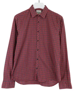 Camisa GANT Para Hombre MEDIANA Roja Estampada Cuadros Cuello Extendido Abotonada - Imagen 1 de 9