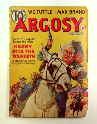 Argosy Part 4: Argosy Weekly Dec 24 1938 Vol. 287 #1 VG+ 4.5 Low Grade - Image 1 of 3