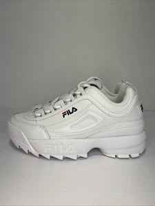 Fila Disruptor II 2 Premium Blanco Azul Marino Rojo 5FM00002 125 Mujer Talla 6.5 - Imagen 1 de 8