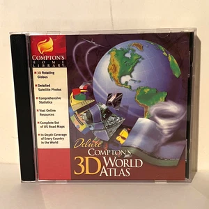 Deluxe Compton's 3d World Atlas The Learning Co. 1998 CD-ROM *BUY 2 GET 2 FREE* - Afbeelding 1 van 5