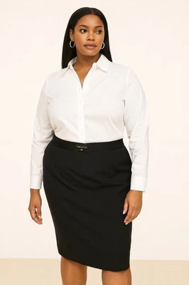 Falda Lápiz Escada Margaretha Ley Negra Clásica Lana Talla 42 EE. UU. 12 Foto 1 de 4