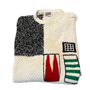 Vintage ND Nelson Daniel Men’s Hand Knit Holiday Skiing 80S 90S Retro Sweater M - Picture 1 of 14