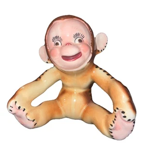 Vintage Napco Ceramic Anthropomorphic Monkey Planter #S532 Japan, Curious George - Picture 1 of 5