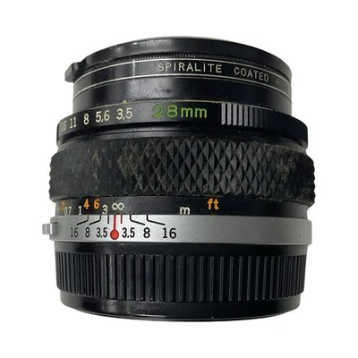 Olympus Zuiko 28mm f/3.5 Manual Focus Lens for OM-Mount Needs Cleaned - image 1 of 4
