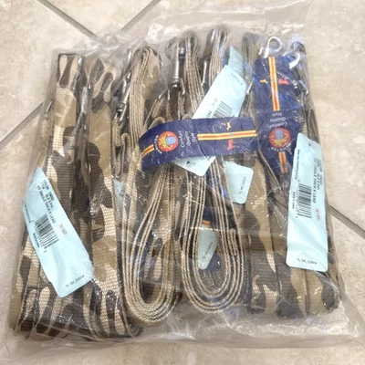 NWT LOT OF 12 DOG /CAT HAMILTON LEASHES 5/8" THICK 6' LEAD SMALL-MED GREEN CAMO - Image 1 of 4