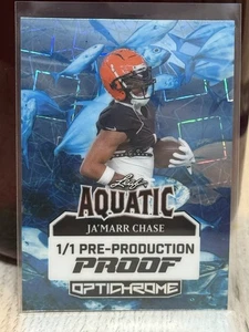 2025 Leaf Aquatic Jamarr Chase 1/1 Pre Production Proof Sea Fish - Bild 1 von 2