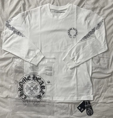 Chrome Hearts Long Sleeve White T-Shirt Size M - Image 1 of 4