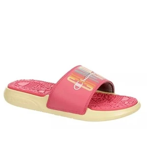 Champion Foundation Women's Slide Sandals Peach Yellow Size 10 Beach Vaca NEW - Picture 1 of 9