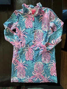 Girls' Lilly Pulitzer Pineapple Dress With Kangaroo Pocket - L (8-10) - Picture 1 of 5