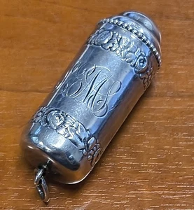 Antique Gorham Sterling Silver Chatelaine Sewing Needle Case W/ Monogram - Picture 1 of 16
