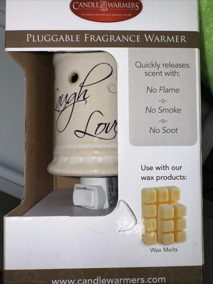 Wax Melt Candle Electric Warmer LIVE LOVE LAUGH Tan fits Glade Febreze Yankee - Image 1 of 1