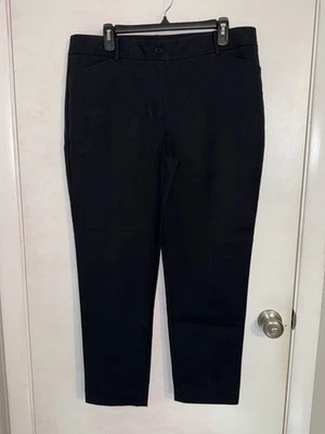 Talbots Black Hampshire Ankle Pants Straight Leg Women's Size 14 Career EUC - Image 1 of 4
