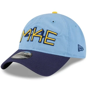 Uomo New Era Blu Cipria Milwaukee Brewers 2022 City Connect 9TWENTY Regolabile - Foto 1 di 6