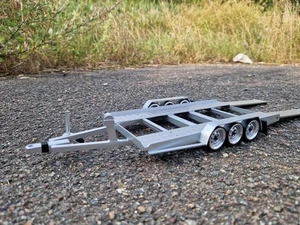 1:18 Trailer Autotransporter Tiefer Tuning mit Stahlfelgen Echt Alu Felgen - Bild 1 von 5