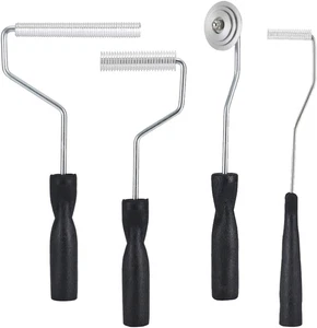 Paquete de 4 herramientas de rodillos de fibra de vidrio para bañera ducha bañera barco herramientas de reparación - Imagen 1 de 8
