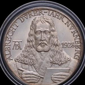 Deutschland 1928, Silbermedaille 400. Todestag von Albrecht Dürer. - Bild 1 von 2