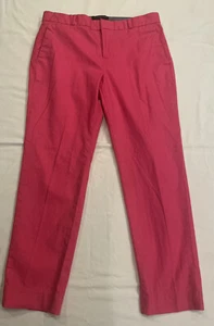 Banana Republic Avery Size 6 Tickle Me Pink Flat Front Casual Ankle Dress Pants - Picture 1 of 8
