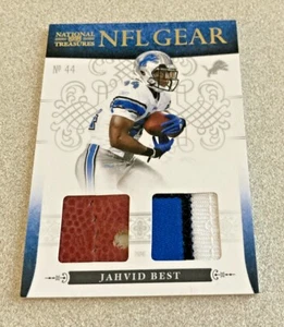 2011 Panini National Treasures NFL Gear #6 Jahvid Best Lions /49 - Picture 1 of 2