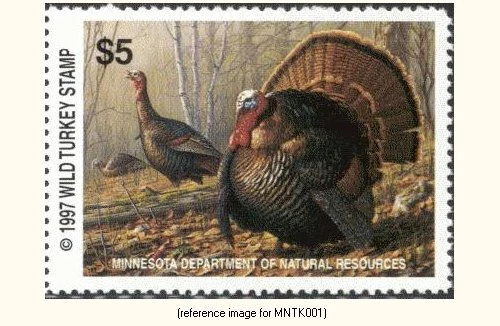 D2K Minnesota Wild Turkey Stamp 1997 $5.00 - Image 1 of 1