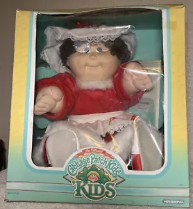 Vintage 1987 Cabbage Patch Kids Doll brown hair blue eyes glasses Percy Gabriel - Picture 1 of 13