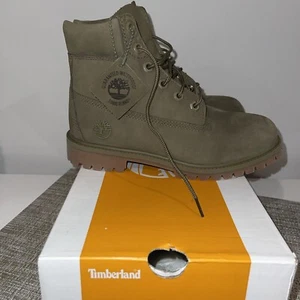 Große Kinder US 5 Größe Timberland 6-Inch Premium Rebolt wasserdichte Stiefel khaki - Bild 1 von 16