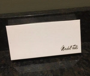 Vintage Marshall Fields Chicago White With Gold Lettering Long Jewelry Gift Box - Picture 1 of 5