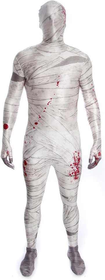 Adulto Momia Morphsuit Hombres Mujeres Egipcio Body Disfraz M - XXL Halloween Foto 1 de 3