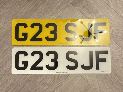 LEGAL CARRETERA✅ 2D CORTO 5/6 DÍGITOS 16" 13" 2D ESTÁNDAR MATRÍCULA PAR IMPRESO Foto 1 de 3