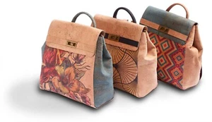 Tepcor Rucksackhandtasche Handtasche aus Korkstoff | 2 in 1 Tasche und Rucksack - Bild 1 von 22