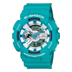 Casio G-Shock Green Dial Unisex Watch GA-110SN-3A Green Resin Digital & Analog - Picture 1 of 1